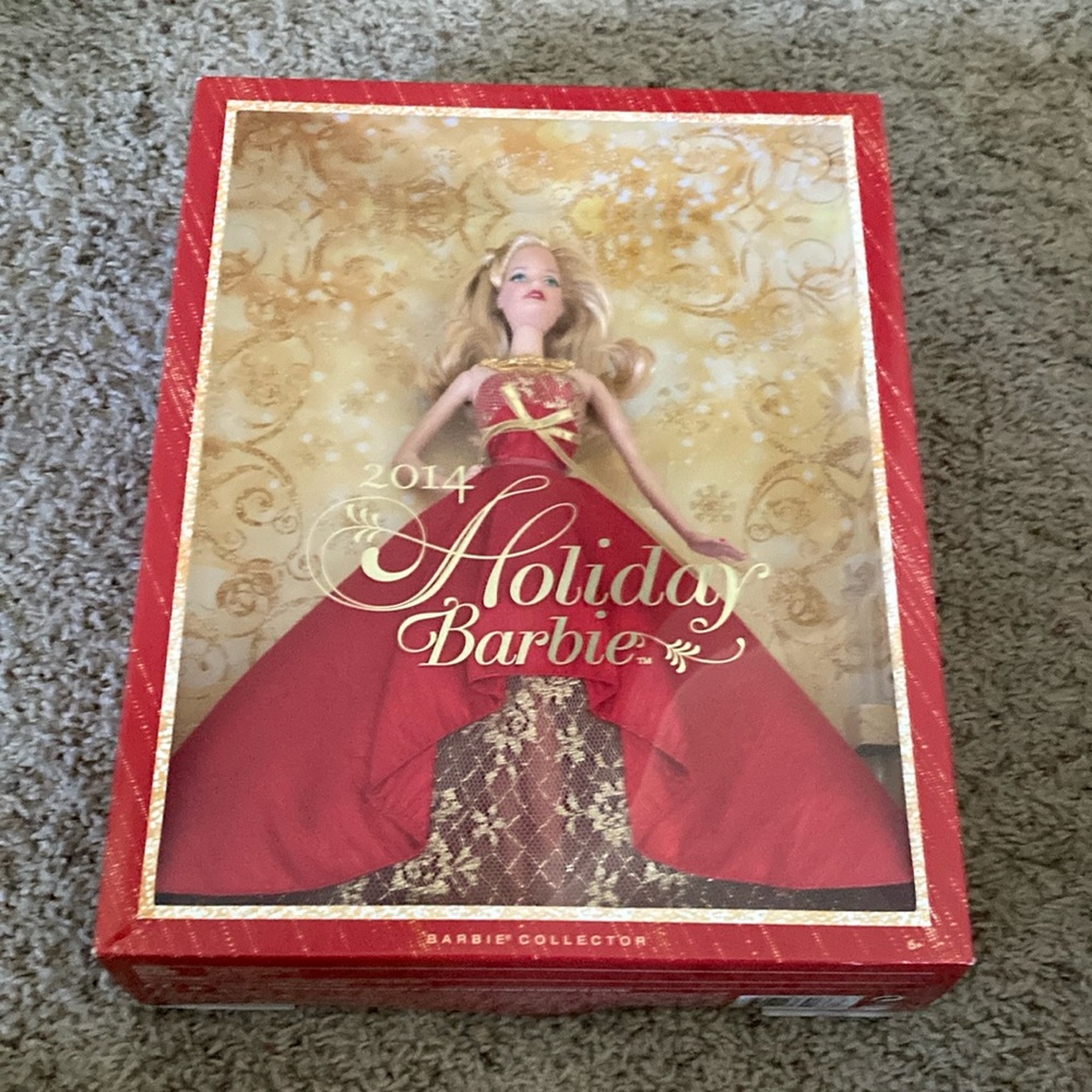 New Barbie Holiday 2014 Decor Red Doll